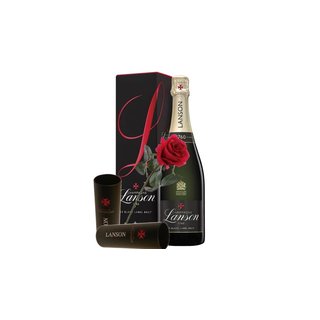 Geschenkset Pure Love 0,75 l Champagner Lanson mit 2 exklusiven Glsern