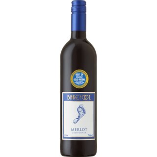 Barefoot Merlot Rotwein Californien, halbtrocken 0.75 Ltr.