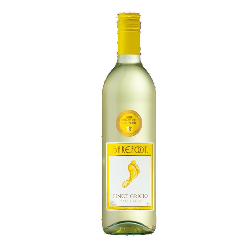 6,49 € Weißwein Grigio 0.75 halbtrockener, Ltr, Barefoot Pinot kalifornischer