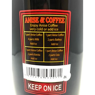 Anise & Coffee AIGAION Kaffeelikr mit Anis original von der Insel Rhodos 21% vol. 2 Liter Magnum Flasche