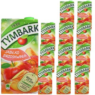 Tymbark Apfel-Pfirsich-Fruchsaftgetrnk 12 x 1 Ltr
