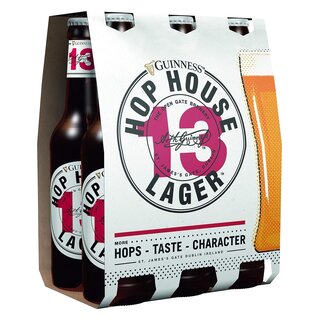 Guinness Hop House 13 Lager, 6 x 0,33 l  MEHRWEG - Preis incl. Pfand