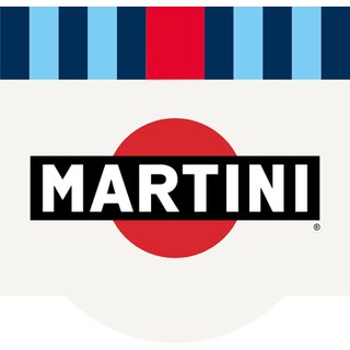 Geschenkset Martini Bianco, 1l  & 1 Original Martini Glas 47 cl